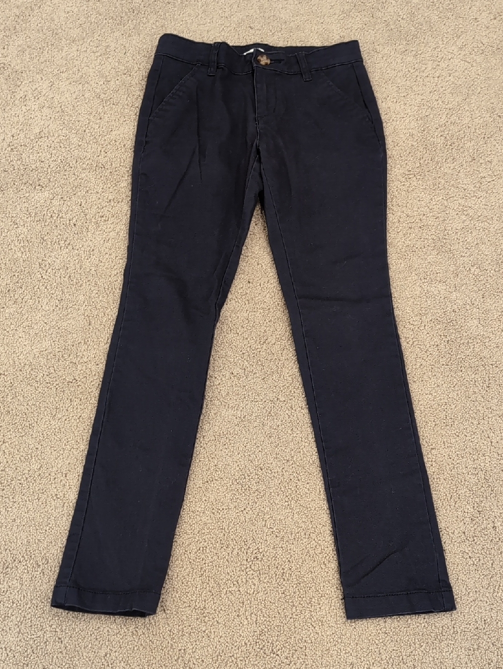 Slim Straight Pants in Dark Navy